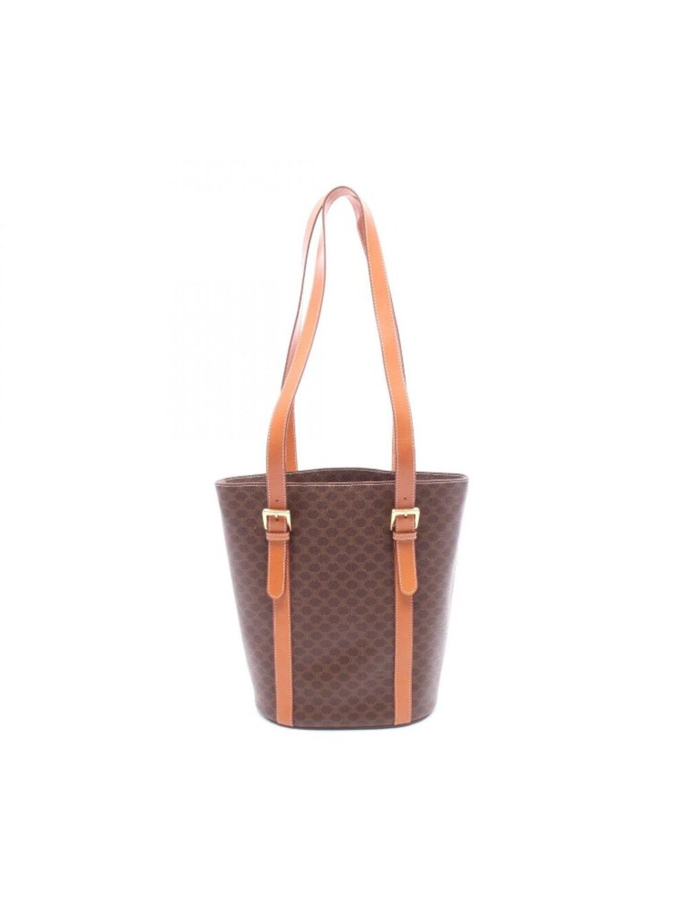 Celine Tote Bag Macadam Brown Dark Leather